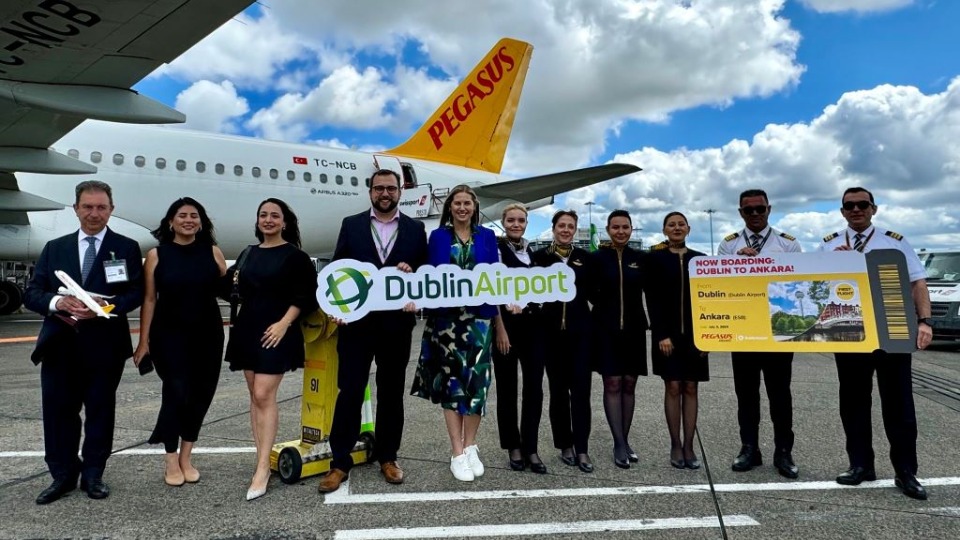 Dublin Airport Celebrates Inaugural Pegasus Flight to Ankara