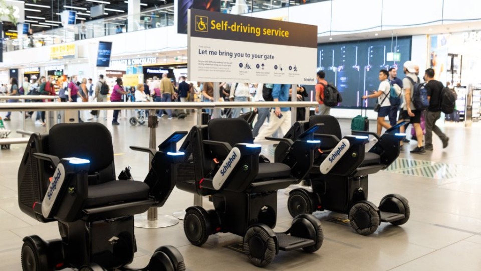 Schiphol Airport Introduces Self-Driving Wheelchairs for Travelers with Reduced Mobility