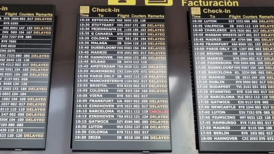 Severe Weather Causes Ongoing Flight Delays at Palma Airport